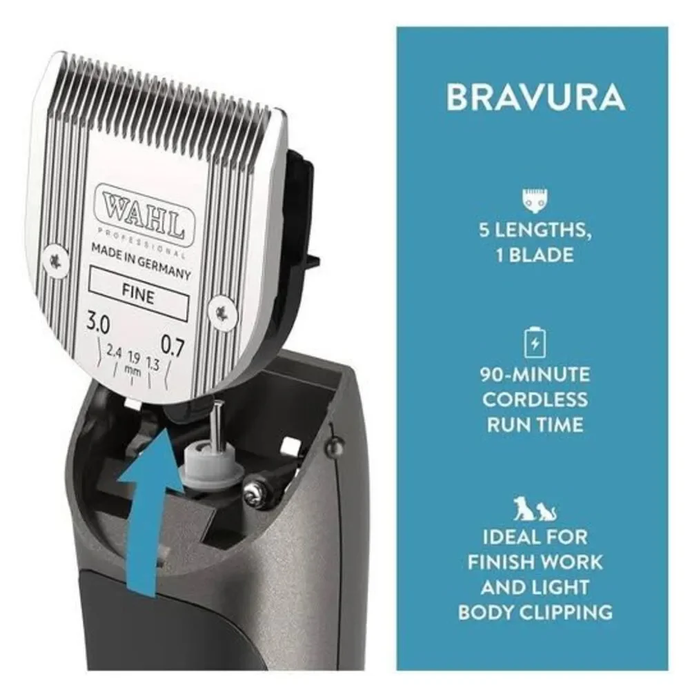 WAHL Professional Animal Bravura Lithium Ion Clipper - Cordless Pet Clippers